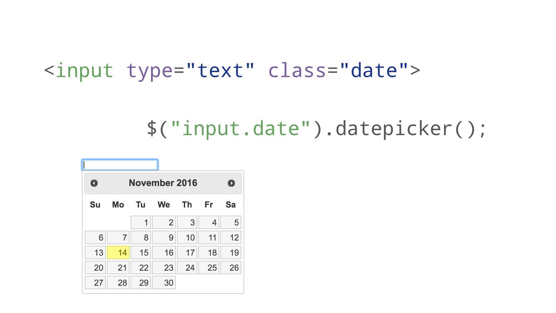 jQuery UI datepicker